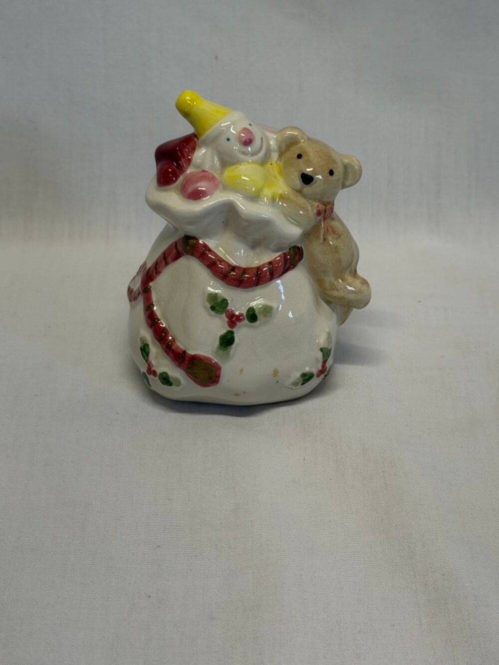 Fitz & Floyd Old World Santa Bag Salt or Pepper Shaker Vintage Korea